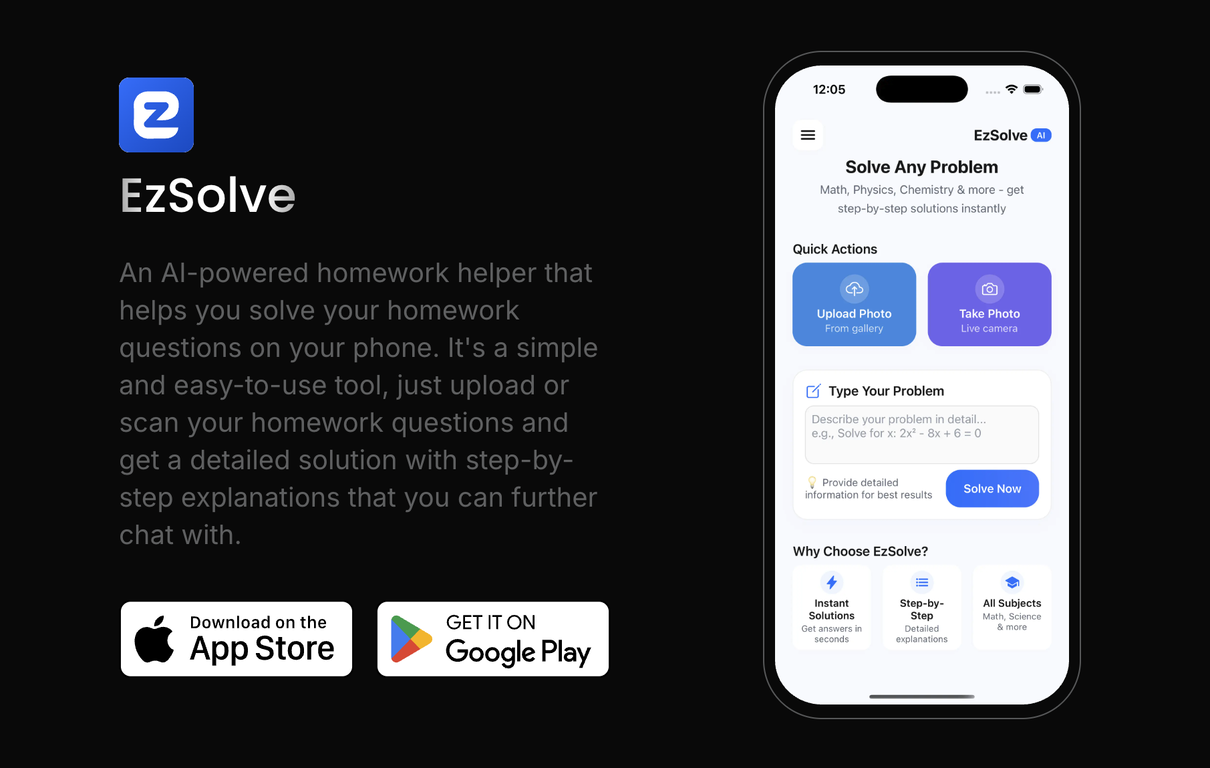 EzSolve: AI Homework Helper image