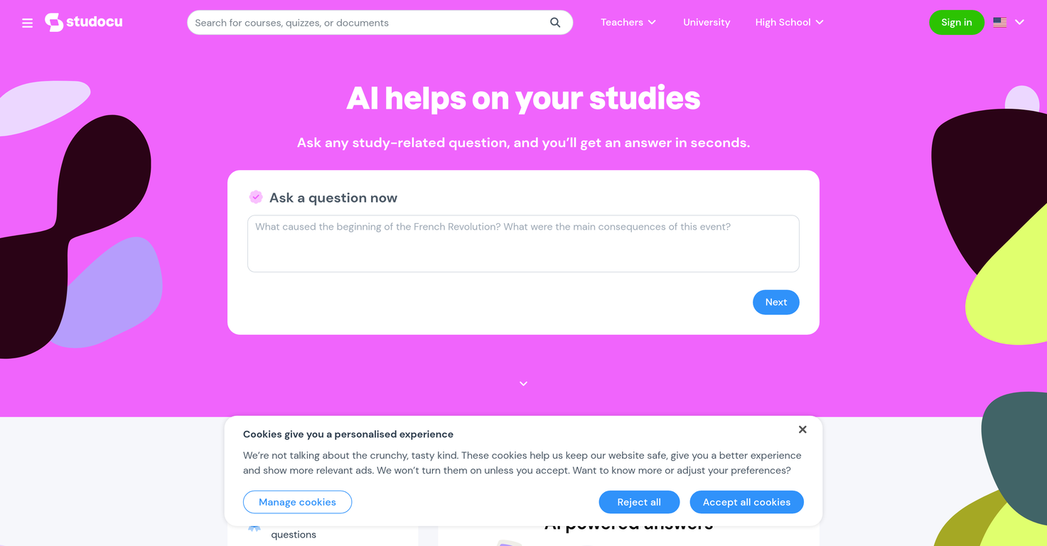 Studocu Ask AI image
