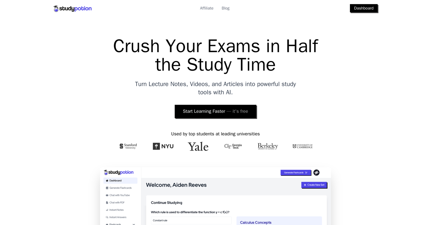 Study Potion AI image