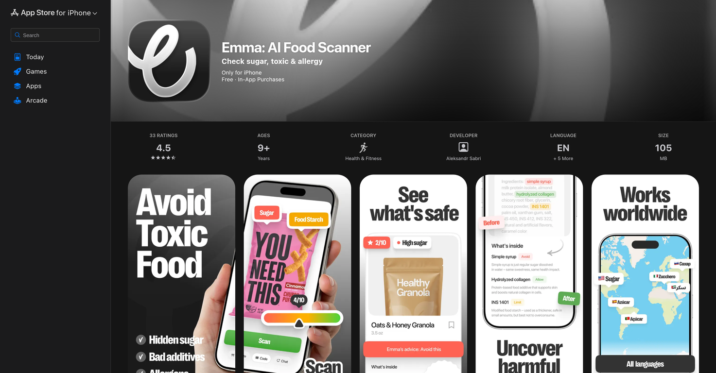 Emma: AI Food Scanner image
