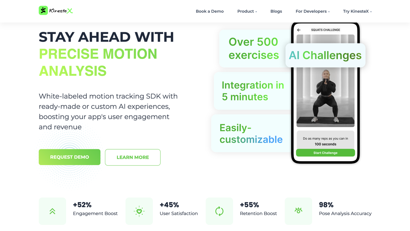 KinesteX AI Personal Trainer in your Digital Health P... image