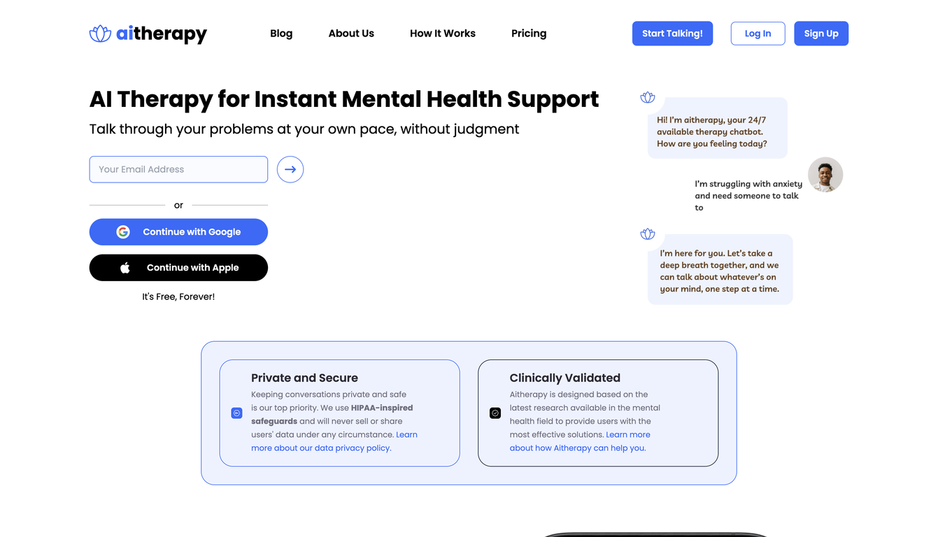 Aitherapy - Free AI Therapist image