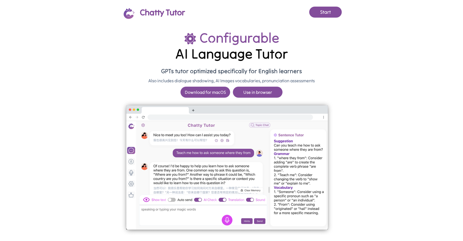 Chatty Tutor image
