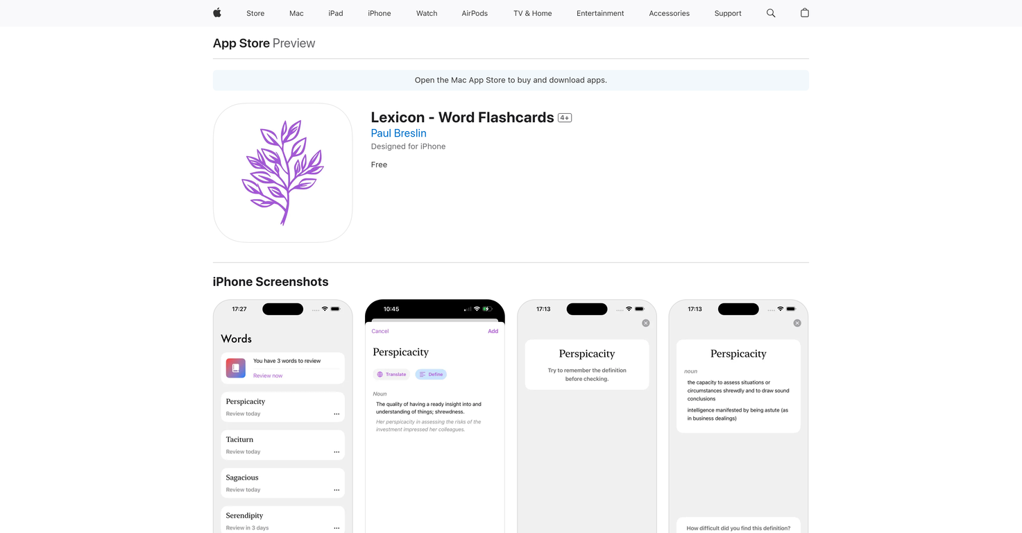 Lexicon - Word Flashcards image