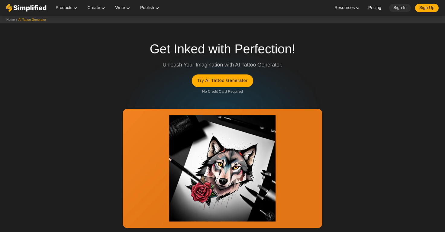 Simplified Tattoo Generator image