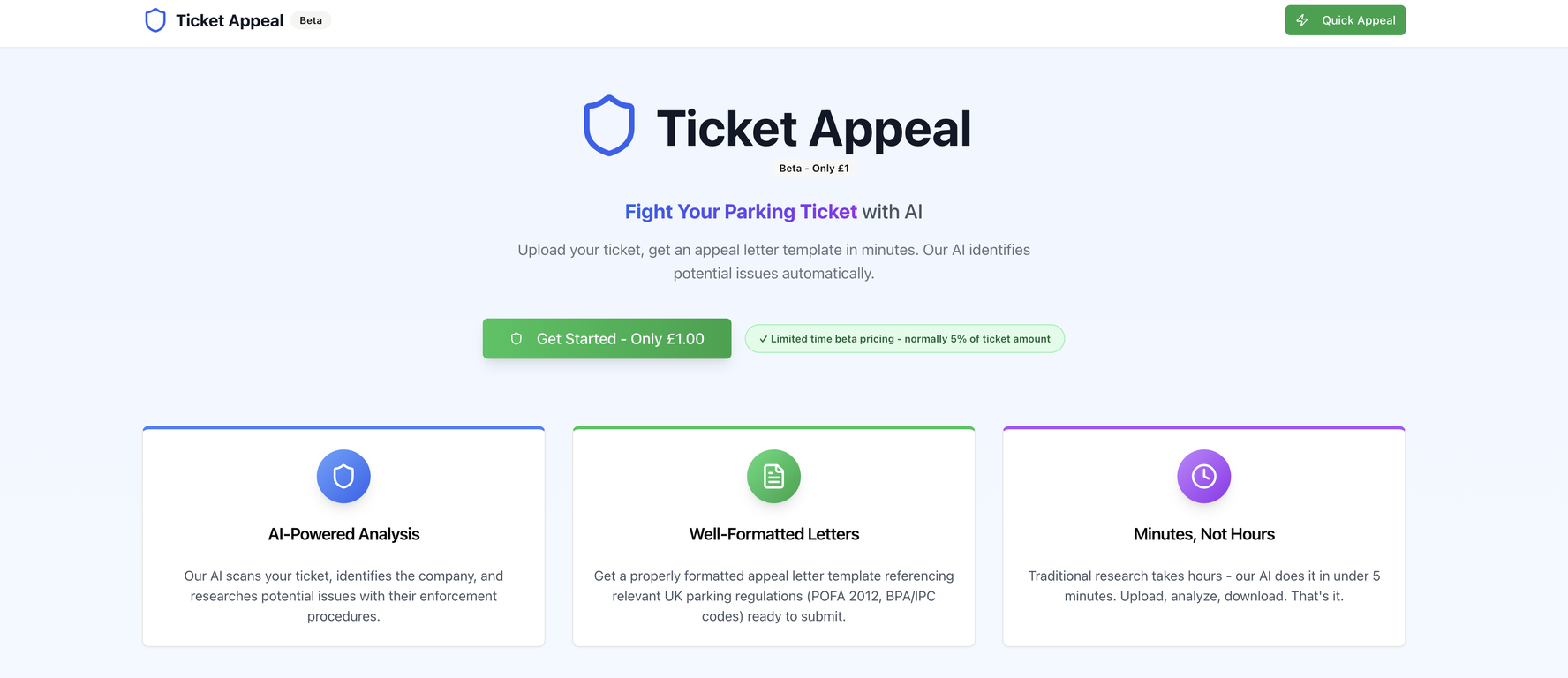 Parking Ticket Appeals UK - AI-Powered Appeal Letters image