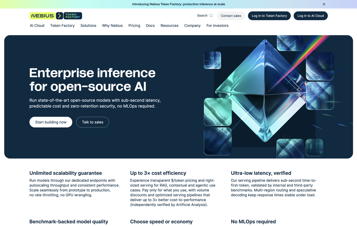 Nebius Token Factory image