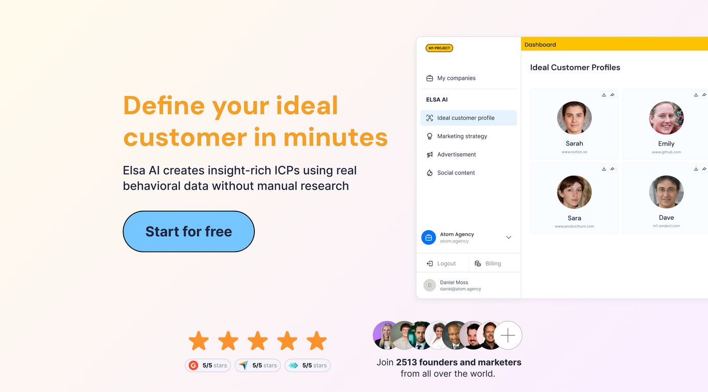 Customer Research (Elsa AI) image