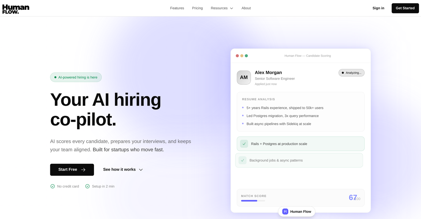 HumanFlow (AI hiring co-pilot) image