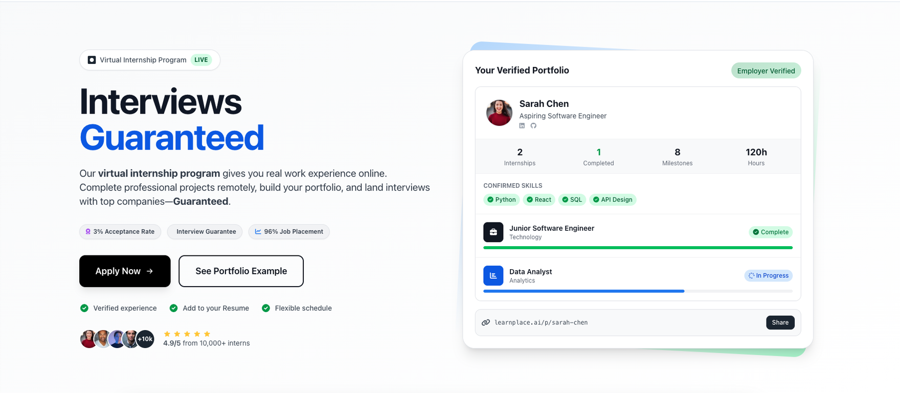 Learn Place AI Powered Internships image
