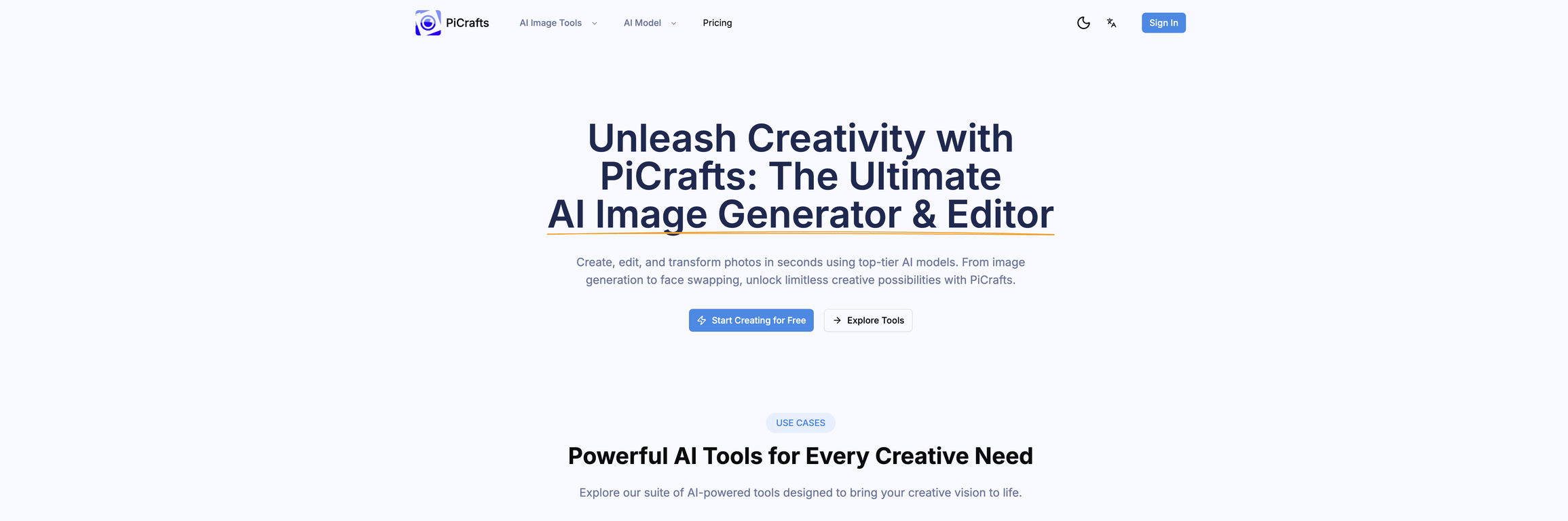 PiCrafts AI Image Editor image