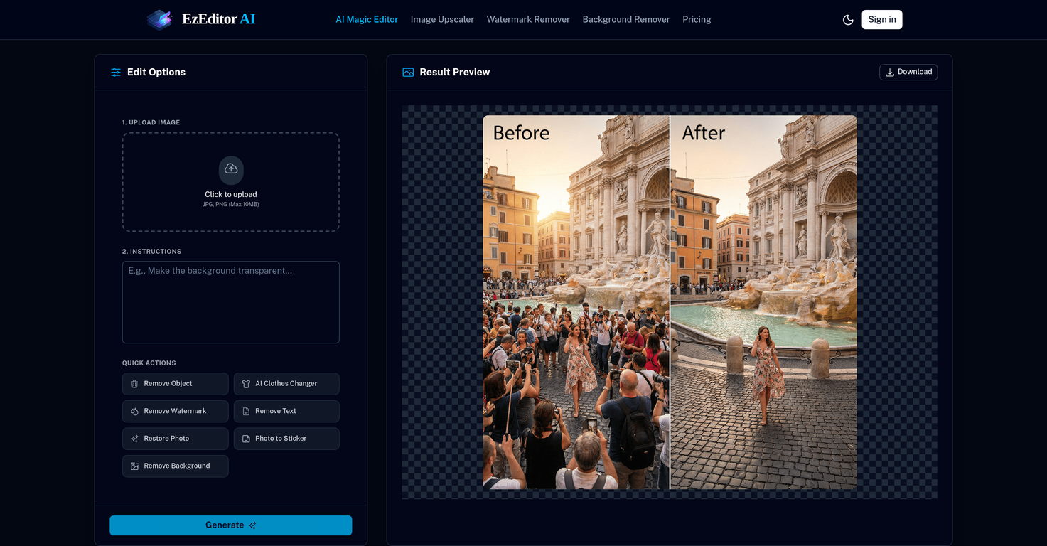 EzEditor AI Magic Editor image