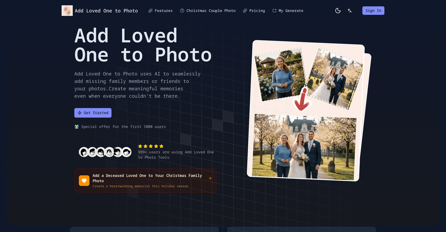 Add Loved One to Photo image