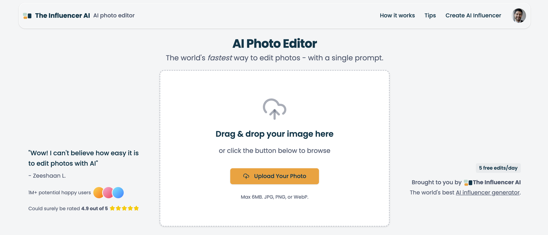 AI Photo Editor by The Influencer AI image