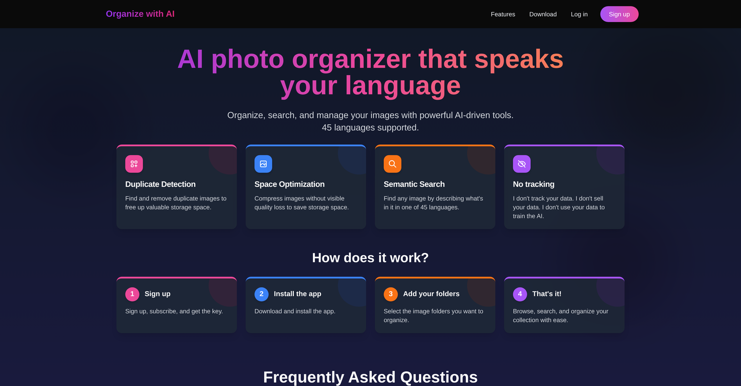 Organize with AI image