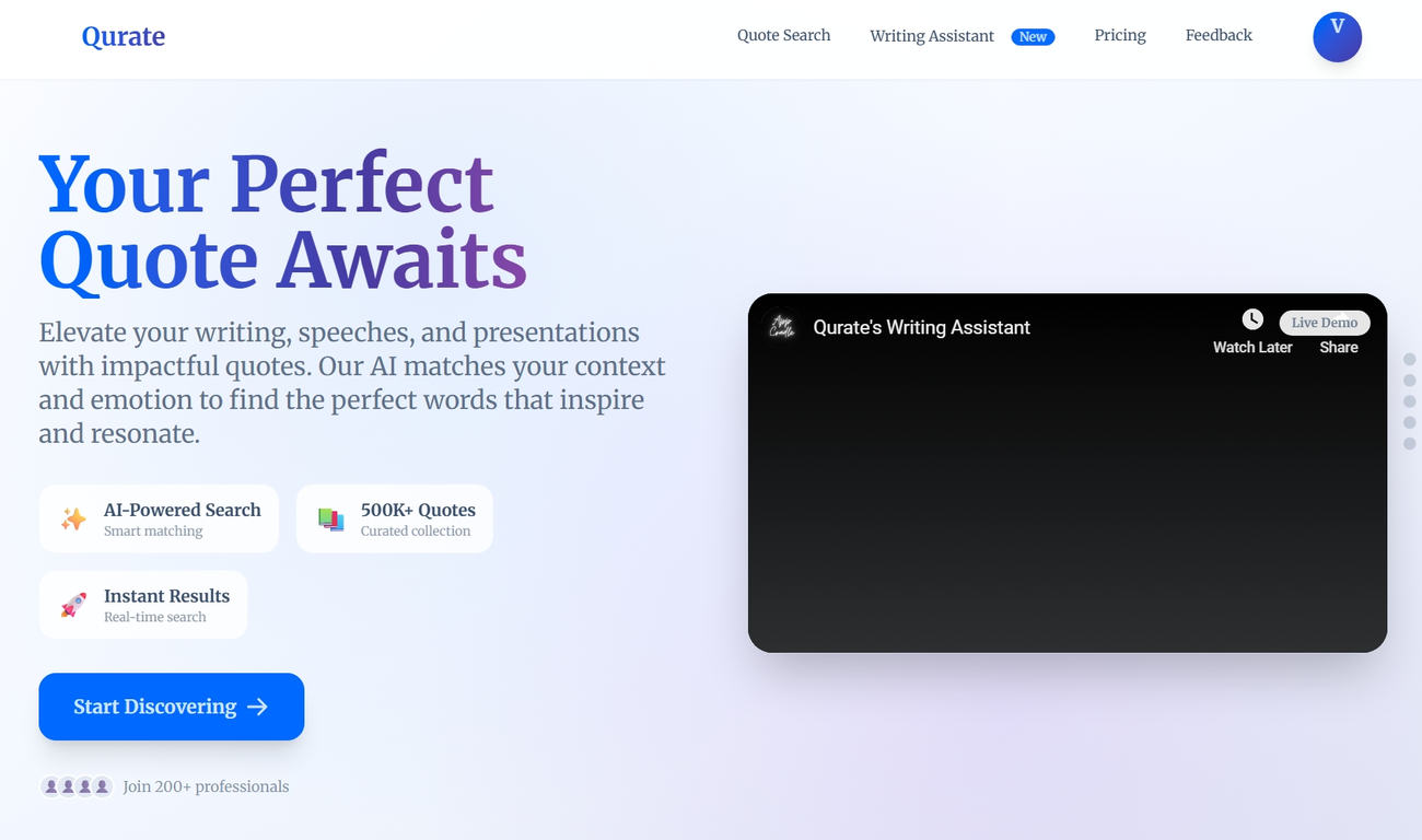 Qurate: Elevate your writing, speeches, and presentat... image