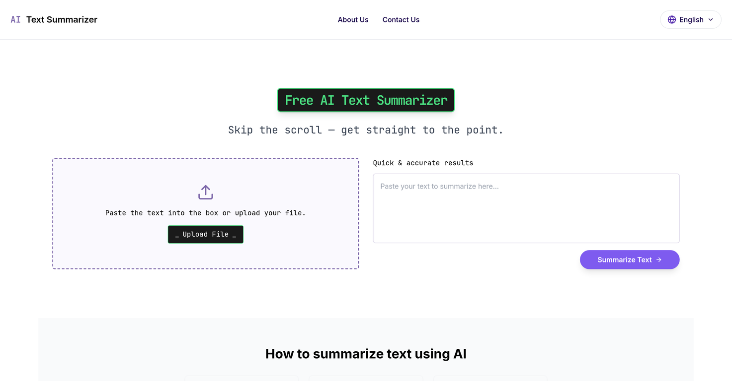 AI Text Summarizer image