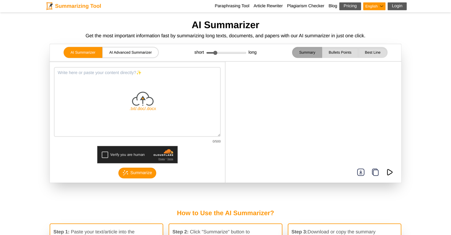 Summarizing Tool.io image