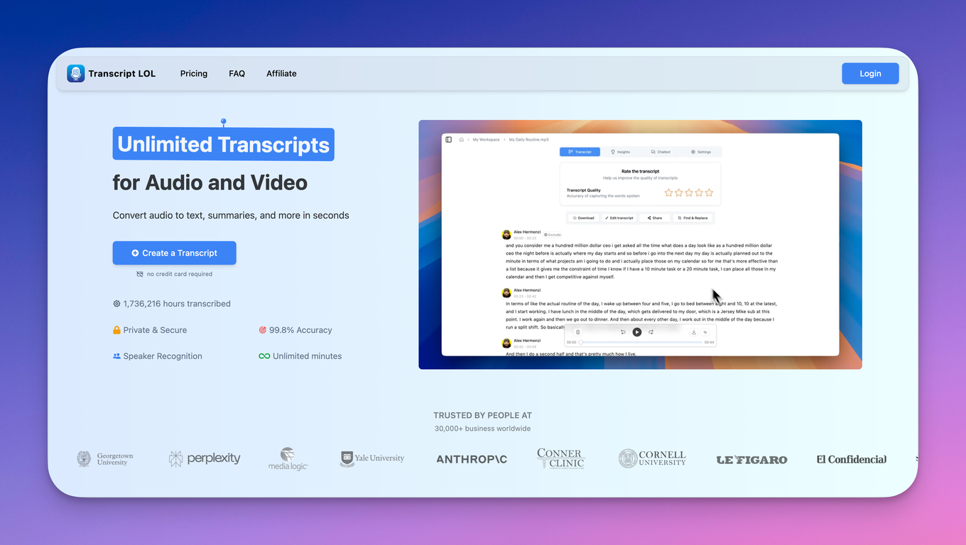 Transcript LOL image