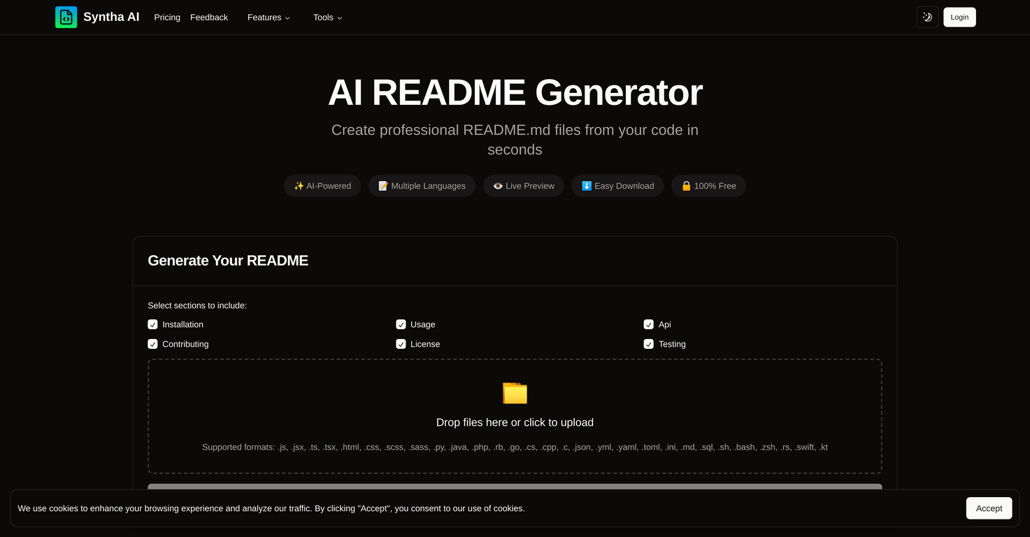 Syntha AI README Generator image