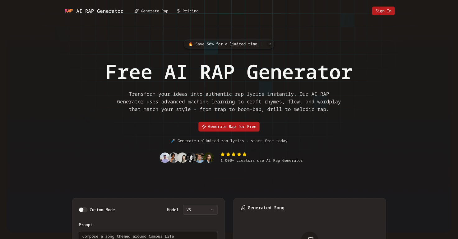 AI Rap Generator image