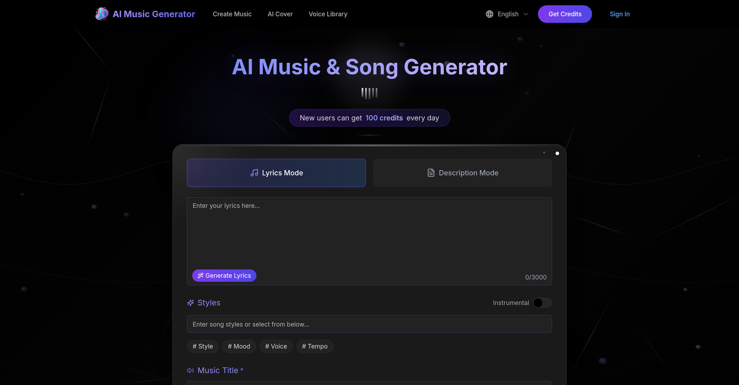 AI Music Generator image