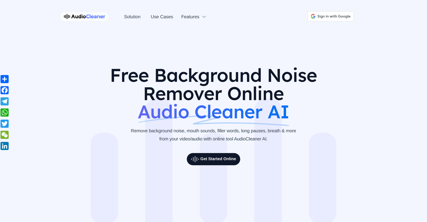 Free AI Audio Cleaner Online image